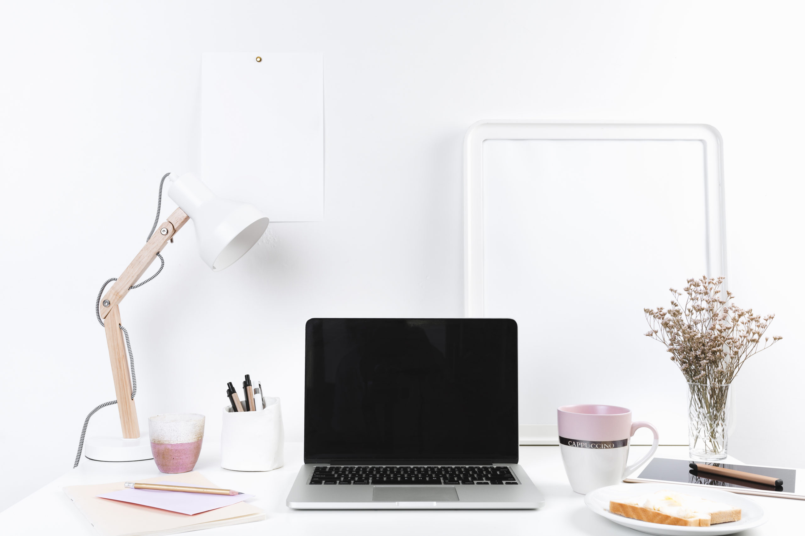 working-table-with-laptop-and-snacks